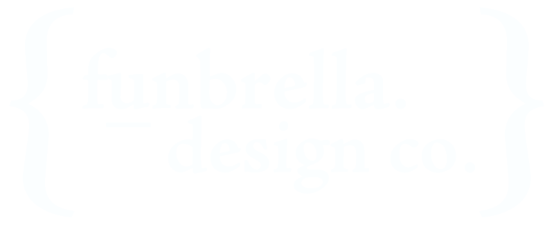 Image of the Funbrella Design Company logo in white